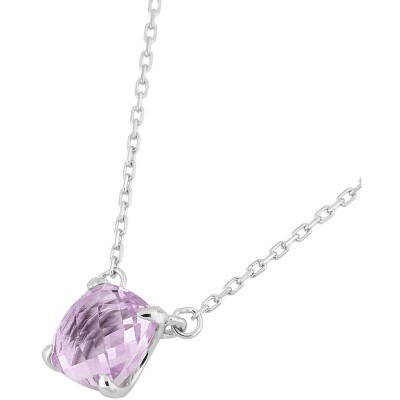 Collier en or blanc et améthyste