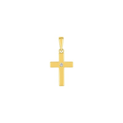 Pendentif en or jaune et oxyde de zirconium
