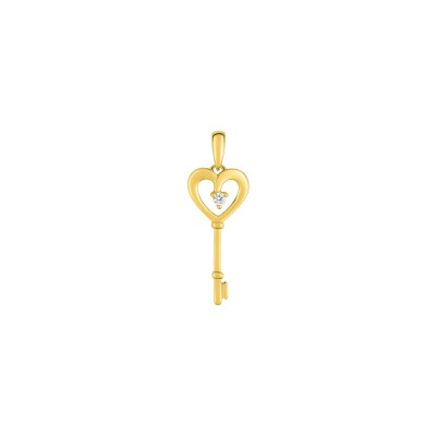 Pendentif en or jaune et oxyde de zirconium
