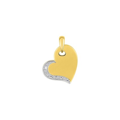 Pendentif en or jaune et diamant 0.02ct
