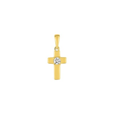 Pendentif en or jaune et oxyde de zirconium
