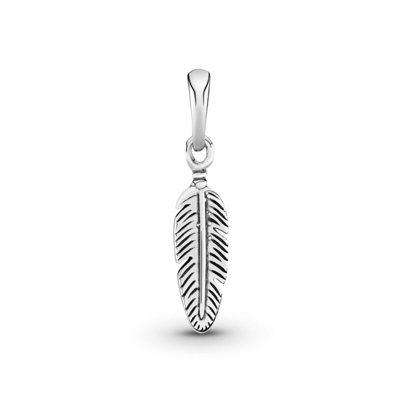 Pendentif Pandora Garden plume unique en argent