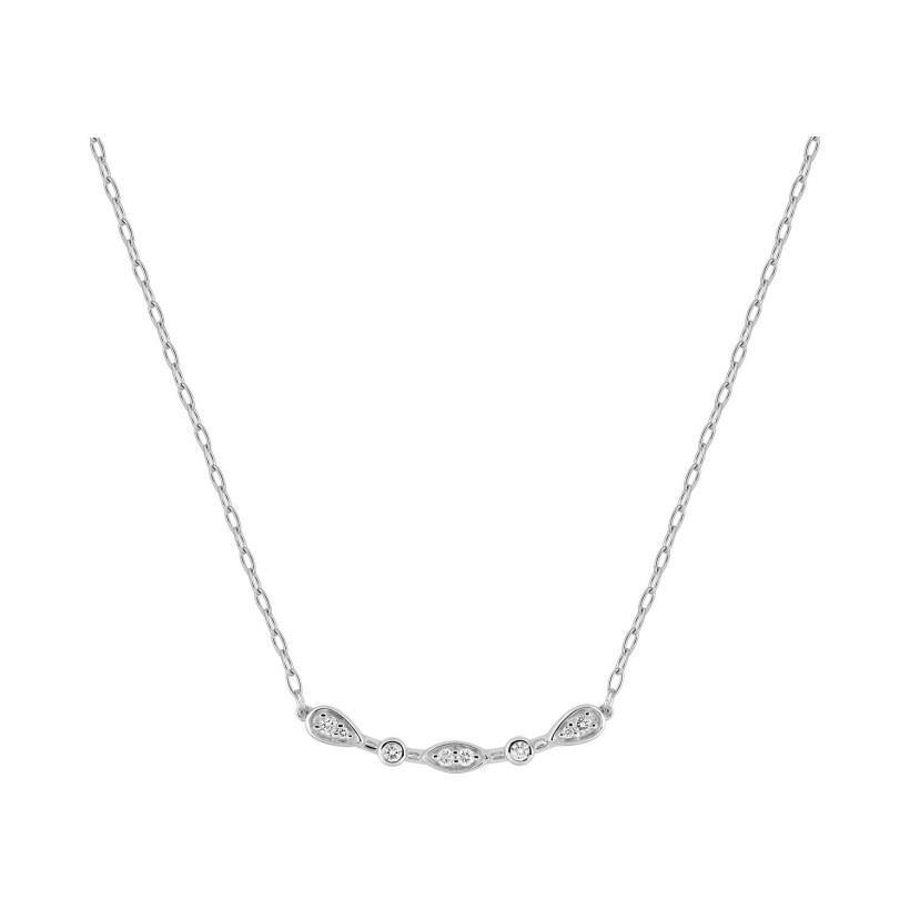 Collier en or blanc et diamant 0.09ct