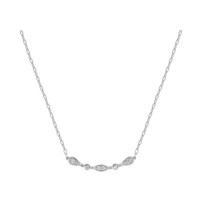 Collier en or blanc et diamant 0.09ct