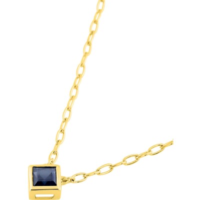 Collier en or jaune et saphir