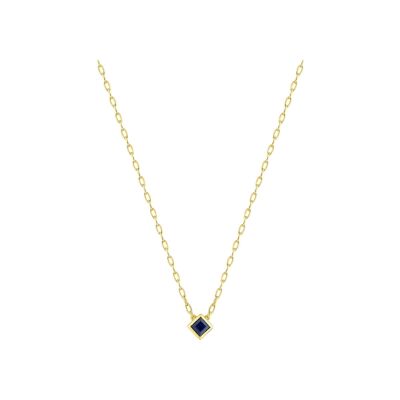 Collier en or jaune et saphir