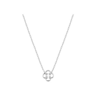 Collier en or blanc et diamant 0.01ct