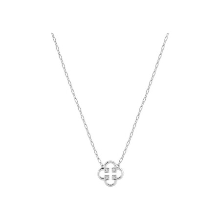 Collier en or blanc et diamant 0.01ct