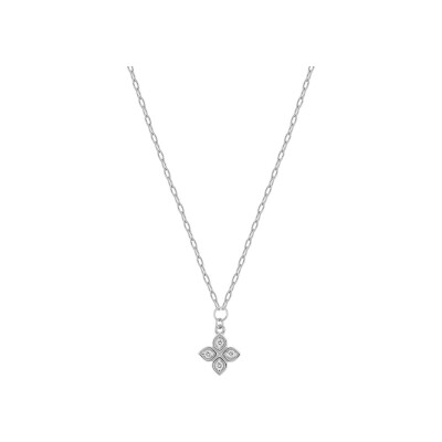 Collier en or blanc et diamant 0.05ct