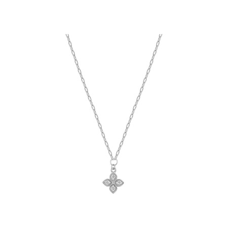 Collier en or blanc et diamant 0.05ct