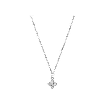 Collier en or blanc et diamant 0.05ct