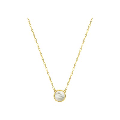 Collier en or jaune et nacre