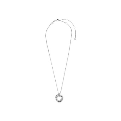 Collier Ti Sento en argent plaqué platine et oxyde de zirconium