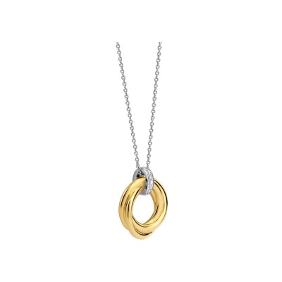 Collier Ti Sento en argent doré et oxyde de zirconium