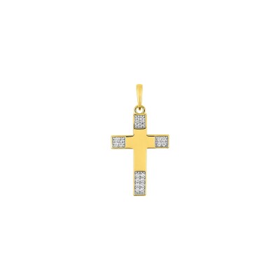 Pendentif en or jaune et oxyde de zirconium