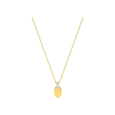 Collier en or jaune et diamant 0.02ct