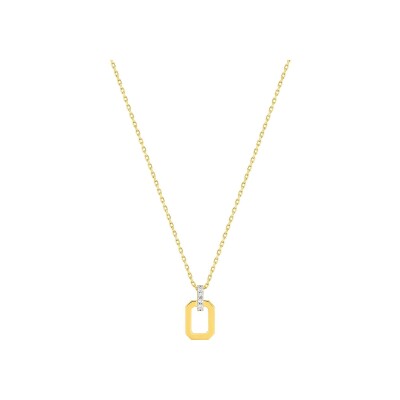 Collier en or jaune et diamant 0.02ct
