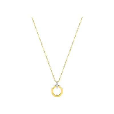 Collier en or jaune et diamant 0.02ct