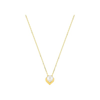 Collier en or jaune et perle de culture 5mm