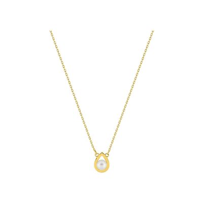 Collier en or jaune et perle de culture 4mm