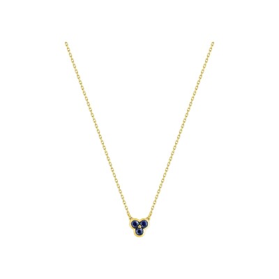 Collier en or jaune et saphir