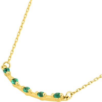 Collier en or jaune et émeraude
