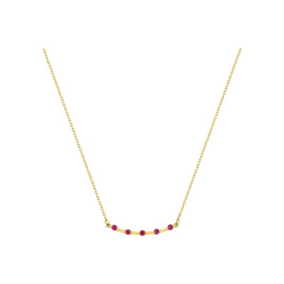 Collier en or jaune et rubis