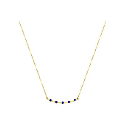 Collier en or jaune et saphir