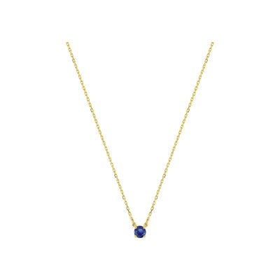 Collier en or jaune et saphir