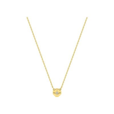 Collier en or jaune et diamant 0.01ct