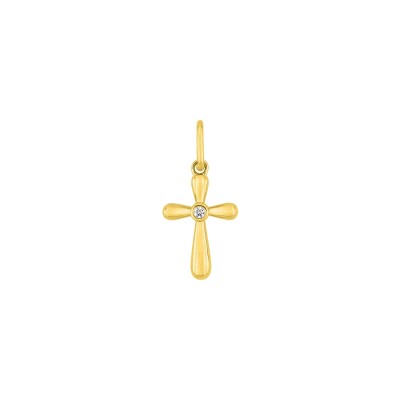 Pendentif en or jaune et diamant 0.01ct
