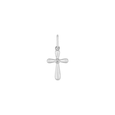 Pendentif en or blanc et diamant 0.01ct