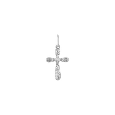 Pendentif en or blanc et diamant 0.08ct