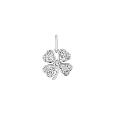 Pendentif en or blanc et diamant 0.10ct