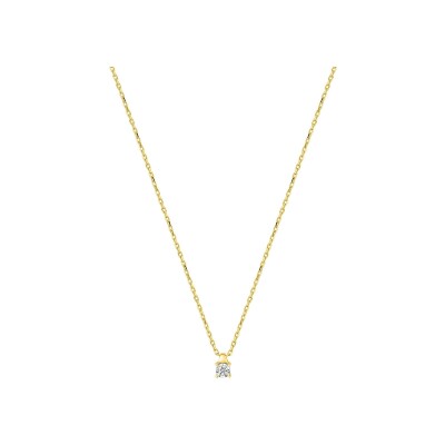 Collier en or jaune et diamant 0.02ct