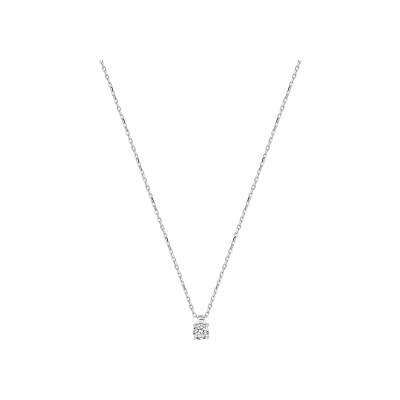 Collier en or blanc et diamant de synthèse 0.06ct