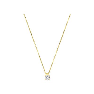 Collier en or jaune et diamant 0.10ct