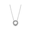 Collier Pandora Signature cercle pavé signature en argent et oxyde de zirconium, 45cm