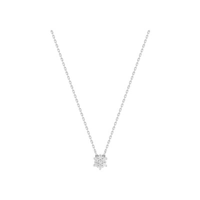 Collier en or blanc et diamant 0.09ct