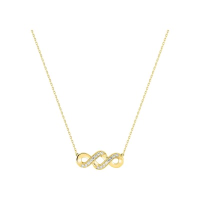 Collier en or jaune et oxyde de zirconium