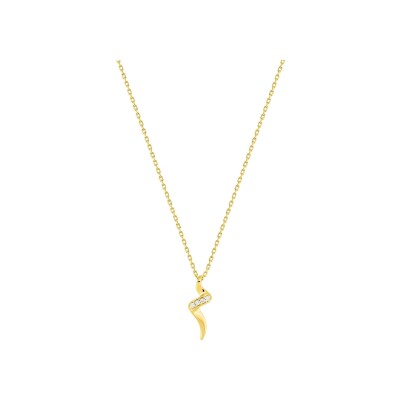 Collier en or jaune et diamant 0.02ct