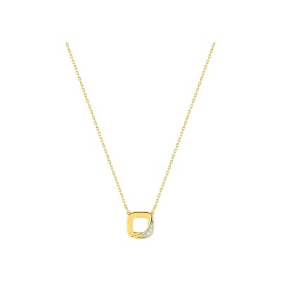 Collier en or jaune et diamant 0.01ct