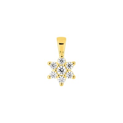 Pendentif en or jaune et oxyde de zirconium
