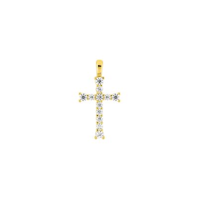 Pendentif en or jaune et oxyde de zirconium
