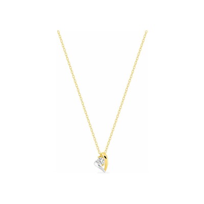 Collier en or jaune et oxyde de zirconium