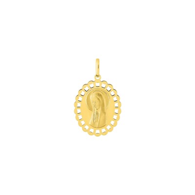 Médaille Vierge en or jaune