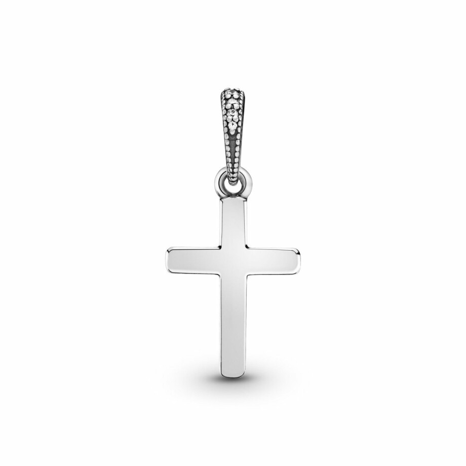 Pendentif Pandora Passions croix scintillante en argent et oxyde de zirconium