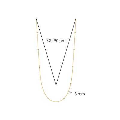 Collier Ti Sento en argent doré et oxyde de zirconium