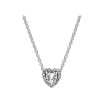 Collier Pandora Timeless cœur surélevé en argent et oxyde de zirconium, 45cm