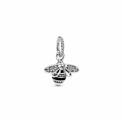 Pendentif Pandora Garden reine des abeilles scintillant en argent et oxyde de zirconium